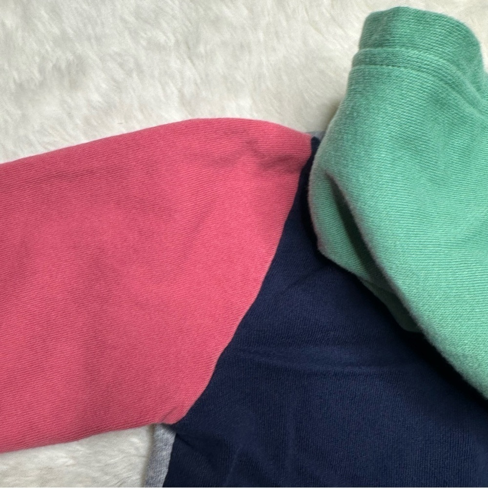 Polo Ralph Lauren Colour-Block Spa Terry Hoodie Grey & Multicoloured Size 7 - Picture 16 of 16